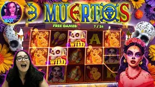 Among the candles and skulls at the 3 MUERTOS |🩷🎲MADAME SLOT ONLINE🎲🩷