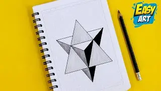✅ 3D DRAWINGS ✅ How to Draw a STAR in 3D Easy 🔴 Drawing a STAR in 3D - Easy Drawing
