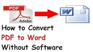 How To Convert pdf to word without software [Bangla]