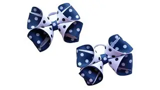 BOWS TO SCHOOL FROM REP RIBBONS 🎀 MASTER CLASS Kanzashi