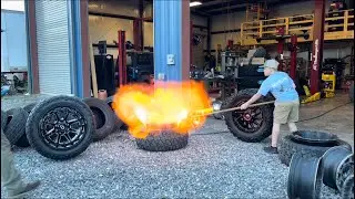 Tire changing how to for wide wheels 20x14 Fuel Maverick