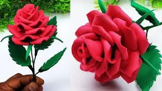 Amazing Trick For Easy Rose Flower Making - Time Saving Hack - Valentine's Day Gift