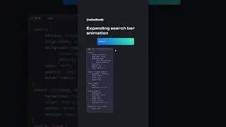 search bar animation in css @webwithcode 