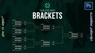 How to Make Valorant Tournament Brackets like VCT? | Adobe Photoshop | #FreeTemplate