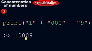 How to concatenate numbers in Python - Concatenation of numbers - Python by 