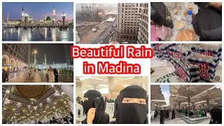 Aoo Madina Chalen 😍 Beautiful Rain in Madina 🌧️ Masjid un Nabwi mein Iftar or Ramadan ki Ronaq 😇