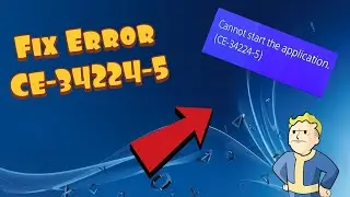 How To Fix PS4 Error CE-34224-5 (Cannot Start The Application) - Quick Fix!