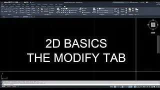 AutoCAD Tutorial : Basic 2D modify tab.