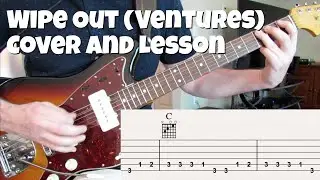 Wipe Out cover and lesson (Ventures live version)