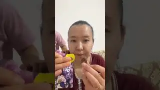 I'm trying Korean candies .Пробую корейские желейные конфеты со вкусом винограда