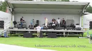 Sound system setup using a Soundcraft GB8 console (w/outboard) and RCF speakers - Event Video 11