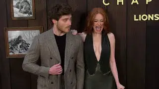 A funny moment with Madelaine Petsch & Froy Gutierrez at the premiere of 