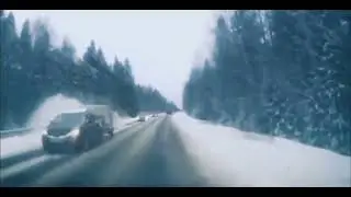 Ушёл от столкновения. Неуправляемый занос трасса в Полоцке.