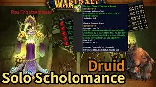 Turtle WoW - Druid solo Scholo Flask recipe(483g).