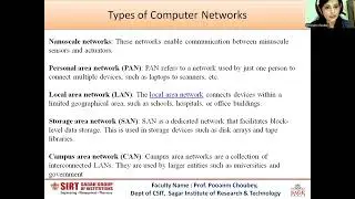 Introduction of computer network and its types by Prof. Poonam Choubey