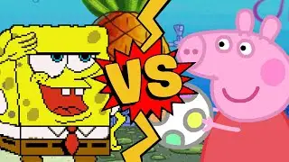M.U.G.E.N Battles | SpongeBob vs Peppa Pig | SpongeBob SquarePants vs Peppa Pig