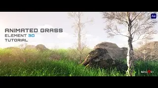 How to render animated grass inside element 3D II Tutorial II After effect