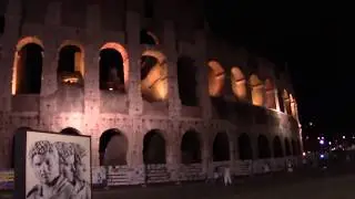 Колизей и Триумфальная арка Константина ночью (Colosseum Rome)