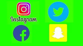 Social Media Icons Green Screen Video HD
