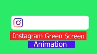 Green Screen Instagram logo Animation | Blank Box