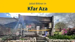 Jobst Bittner in Kfar Aza, dem Ort an dem am 7. Oktober 300 Terroristen eingefallen sind!