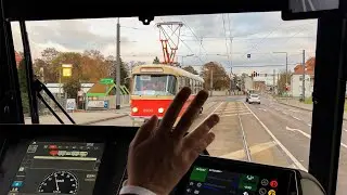 Cab ride with the new NGT DX DD tram through the depot