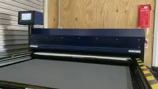 Double Tray Heat Press 1m x 1.2m In Action