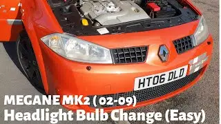 Renault Megane MK2 Headlight Bulb Change - VERY EASY 5 MINUTE BULB REPLACEMENT