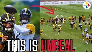 The Justin Fields George Pickens CONNECTION Is Becoming INSANE At Pittsburgh Steelers Training Camp.