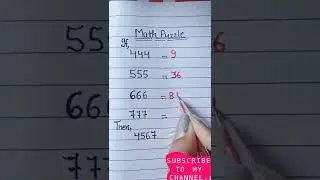 Solve puzzle Maths 