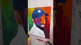 Abstract portrait painting / virat kohli #viratkohli #abstractpainting #painting #artvideo