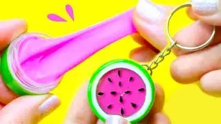 DIY Watermelon Eraser Slime | Easy & Cute Miniature Slime