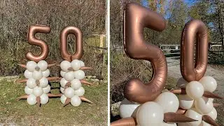50th Birthday Balloon Stack Tutorial