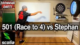 501 vs Stephan on Ironman Darts featuring Scolia Home System