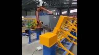 Welding robot with rotation manipulator. 9-axis. #weldingrobot #robotics