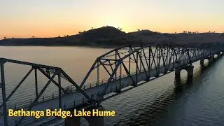 Bethanga Bridge, Lake Hume (drone)