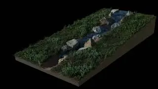 FluidLab 1.0.0 ($Addon) Blender 4.1.1 River test v02