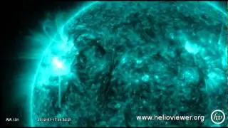 M1.0 AR1401 AIA 131 2012-01-17 04:53:00 UTC
