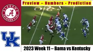 2023 Alabama vs Kentucky Preview - Numbers - Prediction