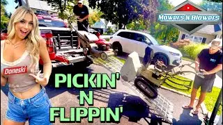 HENRYS DAILY HUSTLE VLOG CRAFTSMAN SNOWBLOWER PICKING & FLIPPING SELLING PICKED FREE HONDA LAWNMOWER