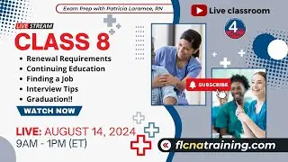 CNA Class 8 Livestream: CNA Graduation & Career Prep: Jobs, Interviews & More! Live Class 🎓💼