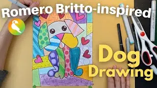 How to Draw a Romero Britto Dog | Pop Art for kids, teens & teachers