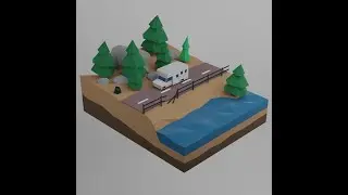 Isometric Forest | Blender Lowpoly FREE