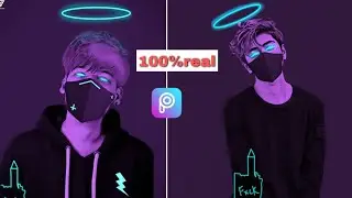 Neon Glowing Vector Art in PicsArt  || Vector Art in PicsArt || Neon Vector Art Concept || All Edito