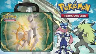 Arceus Treasure Tin of Pokemon Cards!