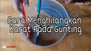 CARA MENGHILANGKAN KARAT PADA GUNTING || TAJAM SEPERTI BARU