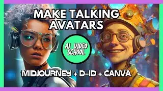 How to make talking AI avatars with Midjourney and Canva D-ID Presenters plugin 🎓