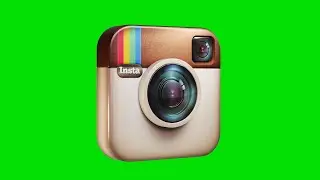 Old Instagram Logo 3D | Green Screen Background Video