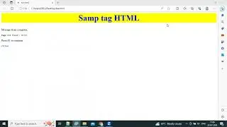 How to use samp tag in HTML