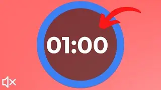 The Most Cute 1 minute Countdown Timer | Pink background, No sound